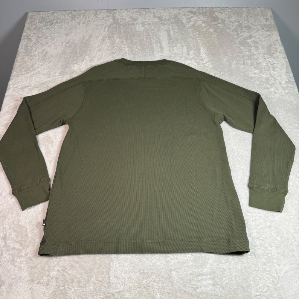 NWOT American Giant Mens Thermal Long Sleeve Crew Tee XL Green Made in USA - Picture 9 of 12